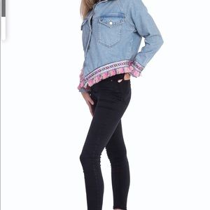 Women Jean Jacket. Unique hand made style.